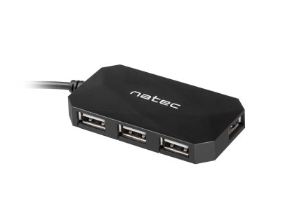 Natec rozbočovač Locust, 4x USB 2.0 HUB, černý