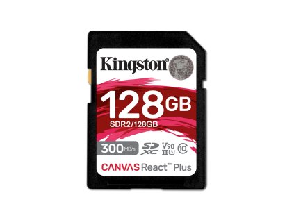 kingston sdxc 128gb canvas react plus uhs ii v90 cteni zapis 300 260mb s ien439740