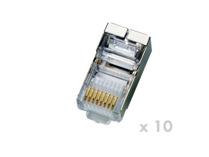 datacom plug stp cat5e 8p8c rj45 lanko 10ks ien501408