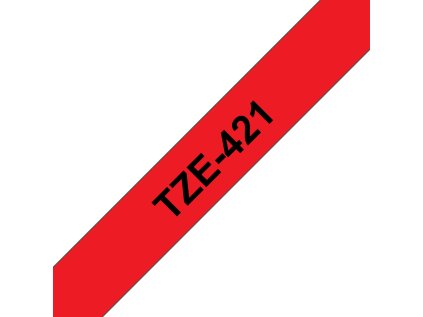 Brother TZe-421, červená / černá (9mm, laminovaná)