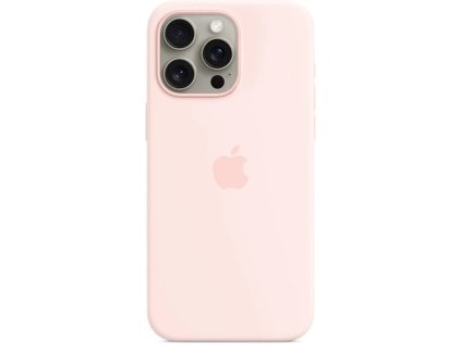 apple iphone 15 pro max silicone case s magsafe light pink ien502043