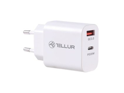 tellur pdhc101 sitova dvouportova usb nabijecka pd 20w qc3 0 18w bila ien501948