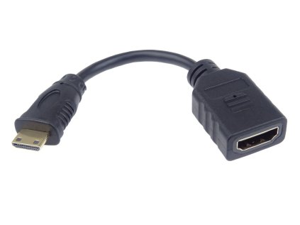 PremiumCord Flexi adaptér HDMI Typ A samice - mini HDMI Typ C samec pro ohebné zapojení