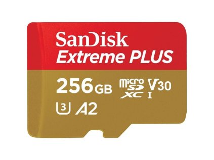 SanDisk Extreme PLUS microSDXC 256GB 200MB/s UHS-I U3 Class 10 + Adaptér