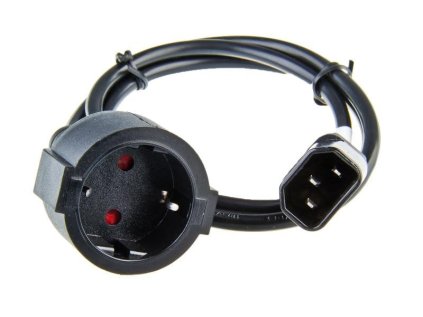 sitovy kabel pro vystup ups redukce pc konektor iec na beznou zasuvku schuko 1m ien250752