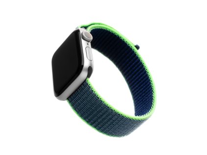 nylonovy reminek fixed nylon strap pro apple watch 38 40 41 mm neonove modry ien434088