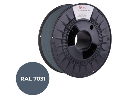 Tisková struna (filament) C-TECH PREMIUM LINE, PETG, šedomodrá, RAL7031, 1,75mm, 1kg