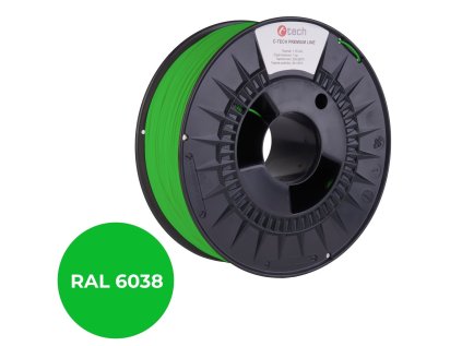 Tisková struna (filament) C-TECH PREMIUM LINE, PETG, luminiscenční zelená, RAL6038, 1,75mm, 1kg