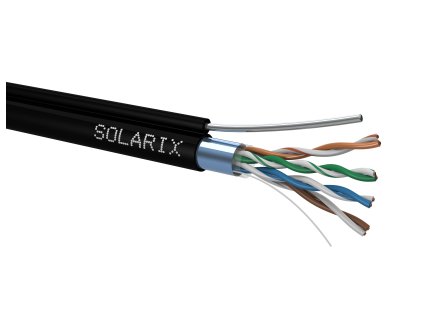 solarix kabel cat5e ftp pe drat venkovni samonosny 305m spulka ien149157