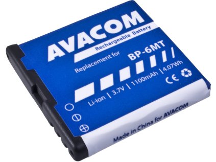 avacom baterie do mobilu nokia e51 n81 n81 8gb n82 li ion 3 6v 1100mah nahrada bp 6mt ien386944