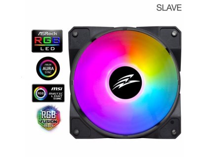EVOLVEO 12FS, ARGB, černý rám, ventilátor 120mm, slave