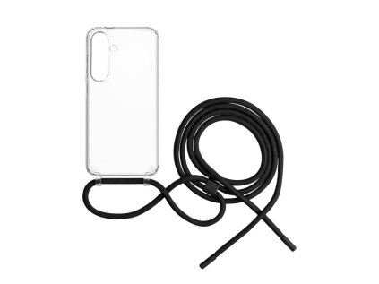 Pouzdro FIXED Pure Neck s černou šňůrkou na krk pro Samsung Galaxy S24