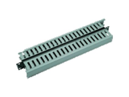 datacom 19 vyvazovaci panel 1u oboustranna plastova lista sedy ien179566