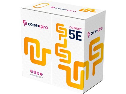 conexpro ftp kabel venkovni cat5e pe 24 awg 305m cerny ien519559