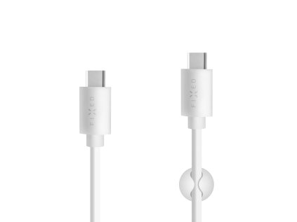 dlouhy datovy a nabijeci kabel fixed s konektory usb c usb c a podporou pd usb 2 0 2 metry 60w bily ien433954