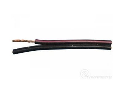 PremiumCord Nestíněná dvojlinka 2x0.35mm černá/červenočerná 1m