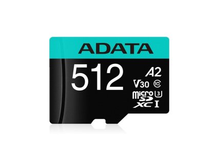 ADATA Premier Pro microSDXC 512GB Class 10 UHS-I U3 100/80MB/s + SD adaptér