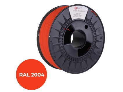 tiskova struna filament c tech premium line petg oranzova prava ral2004 1 75mm 1kg ien443538