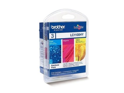 brother inkoust lc 1100hy sada inkoustu magenta yellow cyan 750stran originalni ien130456