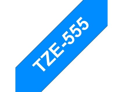 brother tze 555 bily tisk na modre sirka 24 mm laminovana ien460614