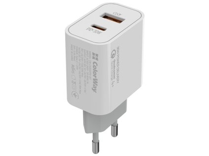 colorway cw chs037pd wt 1x usb a 1x usb c 30w bila ien513601