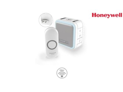 honeywell home dc515np2 bezdratovy zvonek series 5 150 m 6 melodii zakladna do zasuvky bila design tlacitko ien504552