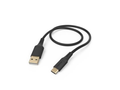 Hama kabel USB-C 2.0 typ A-C 1,5 m Flexible, silikonový, černá