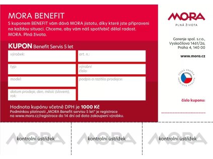 Mora Benefit servis 5 let