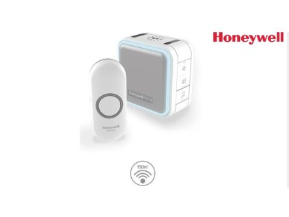 honeywell home dc515n bezdratovy zvonek series 5 150 m 6 melodii prenosna zakladna bila design tlacitko ien504550
