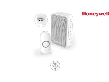 honeywell home dc313np2 bezdratovy zvonek series 3 6 melodii zakladna do zasuvky design tlacitko ien504547