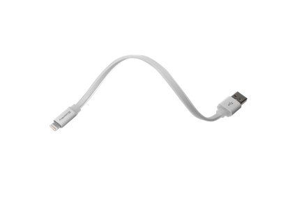 colorway usb lightning kabel 25cm plochy bila ien344591