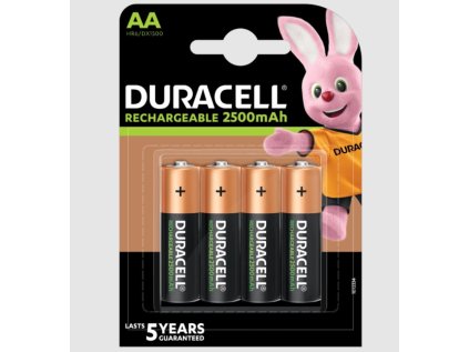 duracell rechargeable nabijeci baterie 2500mah 4 ks aa ien403212