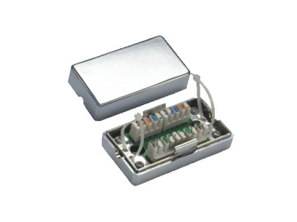datacom zarezova spojka stp cat5e lsa silver ien129925