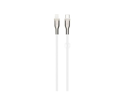 dlouhy nabijeci a datovy opleteny kabel fixed s konektory usb c lightning a podporou pd 2 m mfi bily ien519001