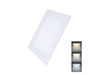 Solight LED mini panel CCT, podhledový, 18W, 1530lm, 3000K, 4000K, 6000K, čtvercový