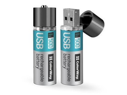 colorway nabijeci baterie aa usb 1200mah 2ks ien308968