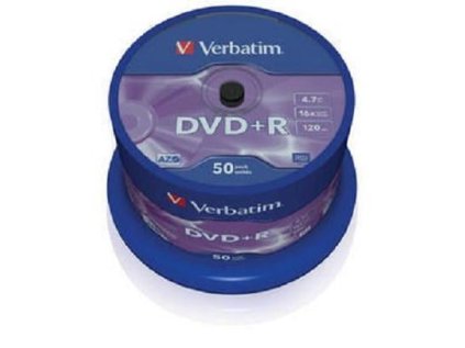 Verbatim DVD+R 16x, 4,7GB, 50 ks (Spindl)