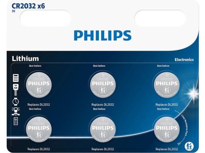 philips cr2032p6 01b minicells baterie lithium 6ks ien472398