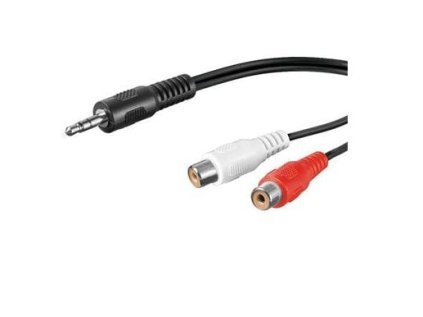 PremiumCord Kabel Jack 3.5mm-2xCINCH M/F 1,5m