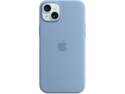 apple iphone 15 plus silicone case s magsafe winter blue ien502019