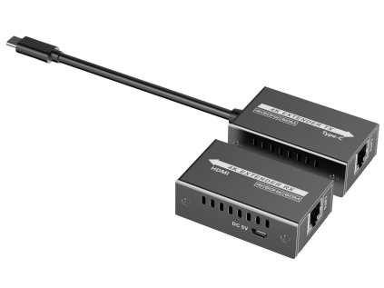 premiumcord usb c na hdmi extender pres patch kabel cat5e 6 6a 4k 60hz na 60m ien520353
