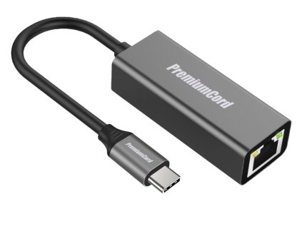 premiumcord adapter usb c to gigabit 10 100 1000mbps konektor rj45 ien427095