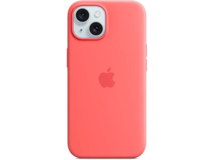 apple iphone 15 silicone case s magsafe orange sorbet ien502017