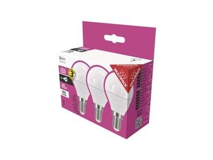 led zarovka classic miniglobe 6w e14 neutralni bila 3 ks ig431341