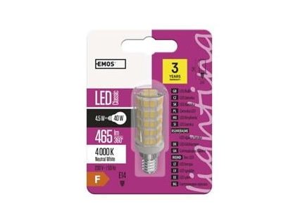 led zarovka classic jc 4 5w e14 neutralni bila ig431340
