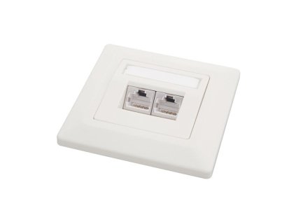 solarix zasuvka cat5e utp 2 x rj45 pod omitku bila ien125134