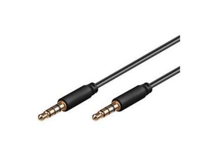 Kabel Jack 3.5mm 4 pinový M/M 2 m pro Apple iPhone, iPad, iPod