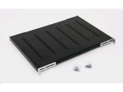 TRITON Police s perforací 19", 1U/750mm, nosnost 150kg, černá