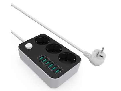 colorway cw che36b 3 zasuvky 1 8m 6x usb ien295093