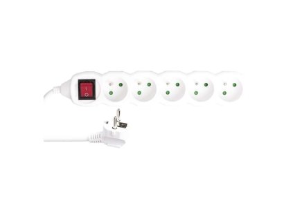 emos prodluzovaci privod kabel s vypinacem 5 zasuvky 10m bily ien354150